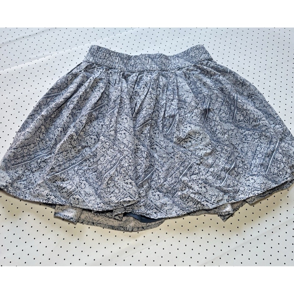 American Eagle Cottagecore Blue White Print Flowy Mini Skirt‎ Small